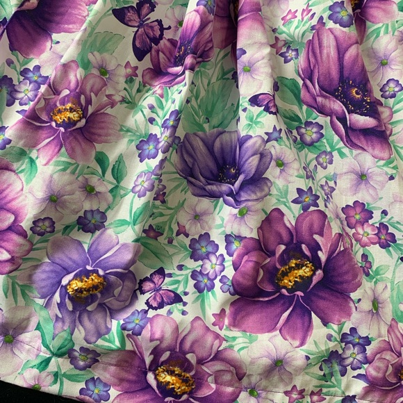 Miss Smarty Pants New Hand Crafted Purple Floral Dress Girls Size 8 - Picture 3 of 4
